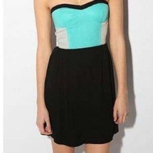 Urban Outfitters Sparkle & Fade Color Block Dress